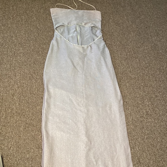 Atria purple dress with cutout and side slit - Picture 5 of 7